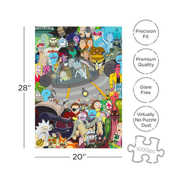 Rick and Morty Cast 1000 Piece Puzzle